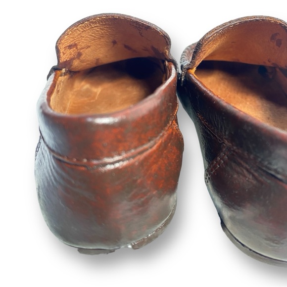 McCoy’s Boys Classic Leather Loafers Chocolate Brown Size 8 Rubber Sole - Picture 4 of 10